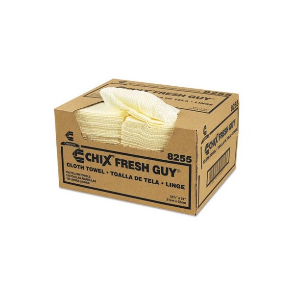 Chicopee Chix, Fresh Guy Towels, 13 1/2 X 13 1/2, Yellow, 150PK 8255 - main